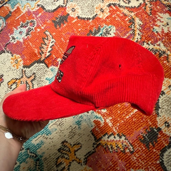 Vintage 80s Adidas Red Corduroy Hat - Picture 3 of 5